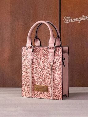Wrangler Pink Floral Embossed Women's Bag